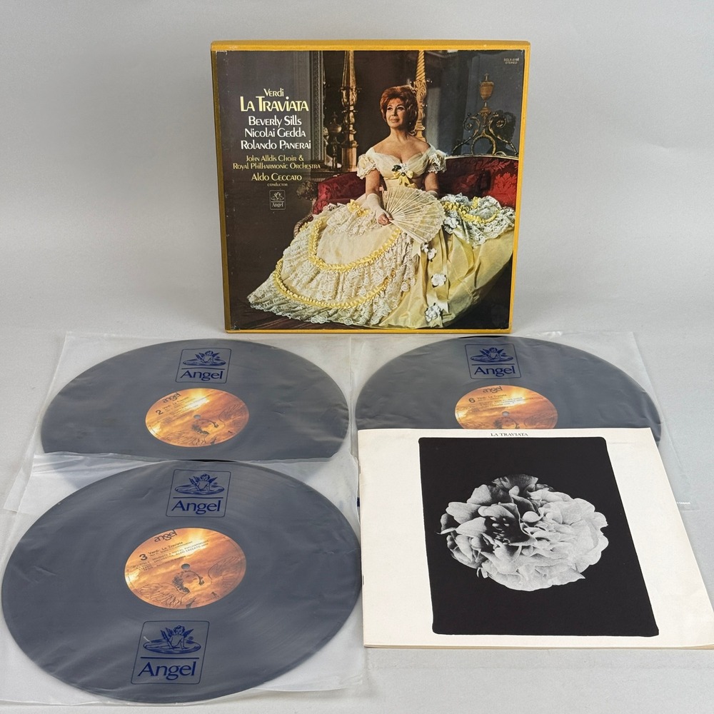 Verdi La Traviata 12" Vinyl 3-LP Box Set Beverly Sills - NEAR MINT